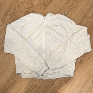 Nike chill terry Heather Light Gray Full-Zip Hoodie